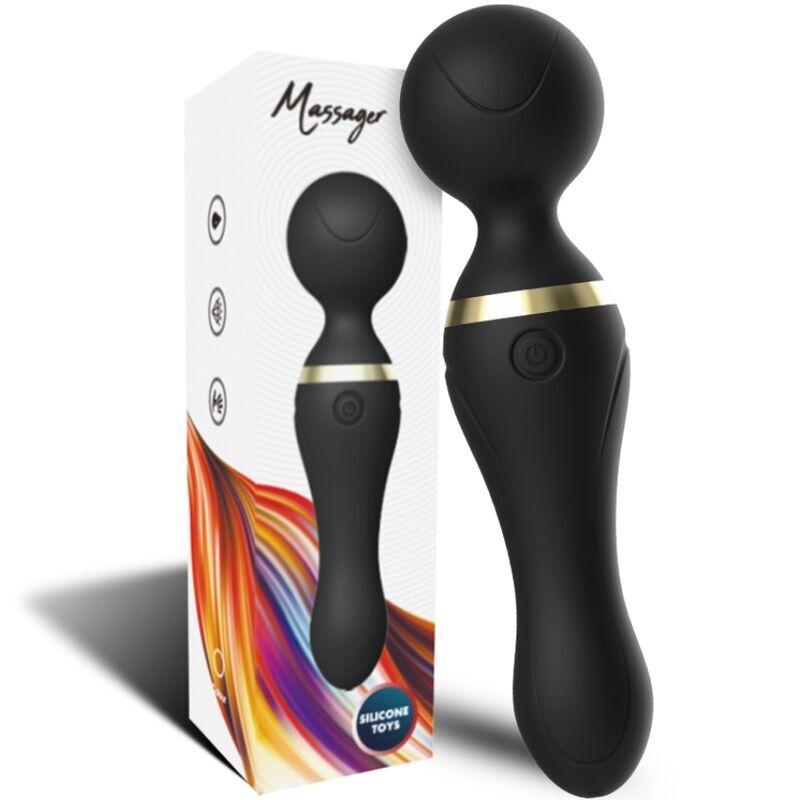 Massaggiatore Freeza Testa Flessibile in Silicone Premium Nero