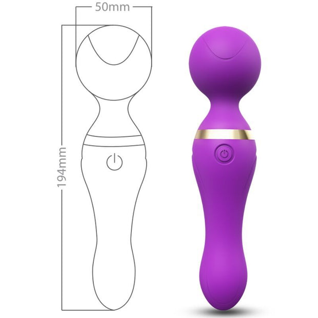 Massaggiatore Freeza Testa Flessibile in Silicone Viola Premium - immagine 2