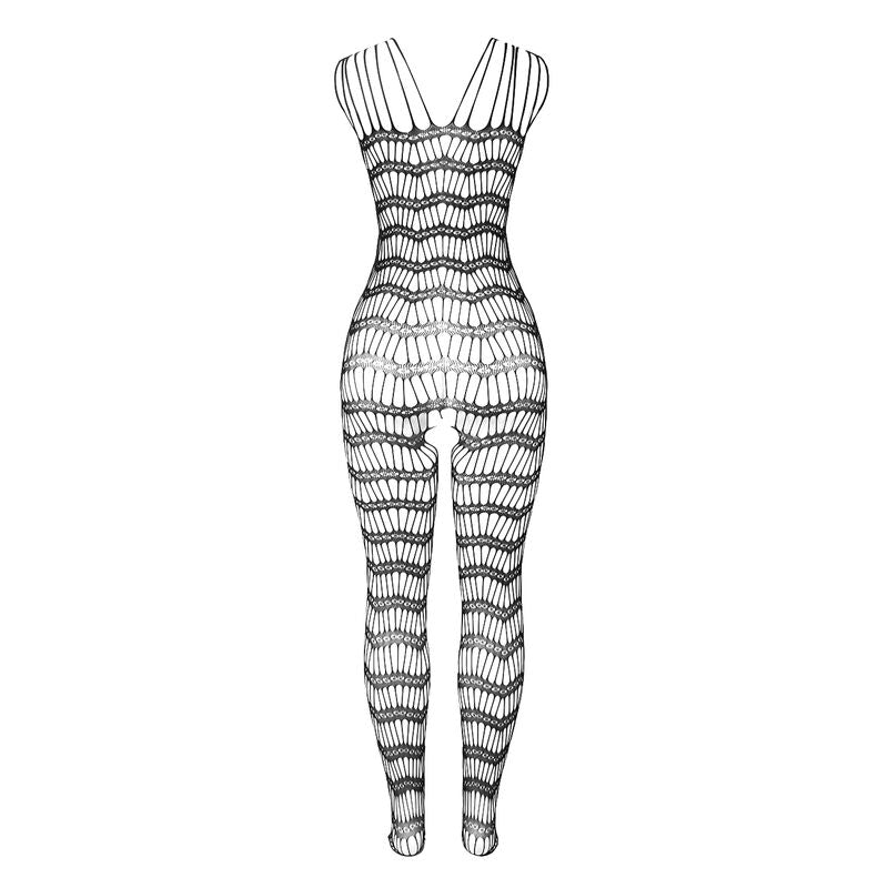 Subblime - 951696 Bodystocking A Rete Senza Cavallo Con Cinghie Sulle Spalle Nero Taglia Unica