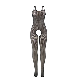 Subblime - 951726 Bodystocking A Rete Elastica Nera Senza Cavallo Taglia Unica