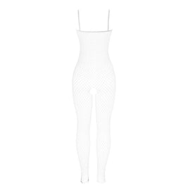 Subblime - 951740 Bodystocking A Rete Bianca Senza Cavallo Con Fiocchi Taglia Unica
