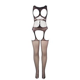 Subblime - 951900 Bodystocking A Rete Senza Cavallo Con Coppa E Spalle Aperte Nero Taglia Unica