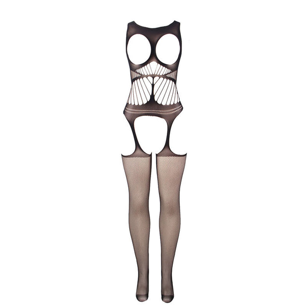Subblime - 951900 Bodystocking A Rete Senza Cavallo Con Coppa E Spalle Aperte Nero Taglia Unica
