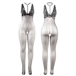 Subblime - 951993 Bodystocking A Rete Trasparente Nero Senza Cavallo Taglia Unica