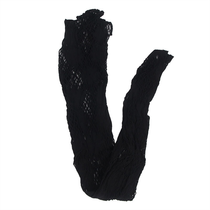 Subblime - 952129 Bodystocking A Rete Con Disegno Abito E Dettagli Floreali Nero Taglia Unica