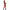 SUBBLIME - 952181 BODYSTOCKING A RETE CON GUANTI E STRASS ROSSO TAGLIA UNICA