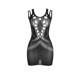Subblime - 952198 Abito A Rete Con Brillanti Nero Taglia Unica