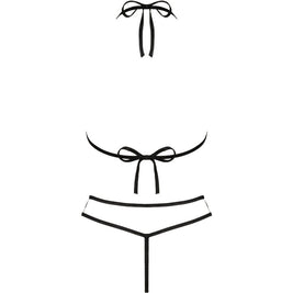 LIVCO CORSETTI FASHION - JIMENA LC 20216 REGGISENO + PERIZOMA NERO TAGLIA UNICA