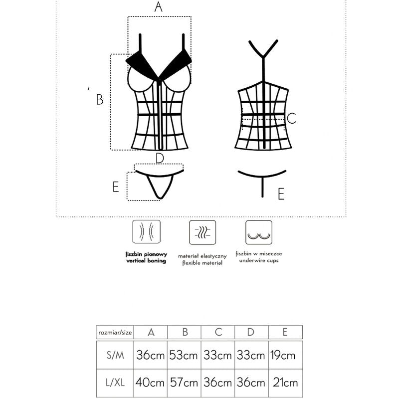 Livco Corsetti Fashion - Laura Lc 20215 Corsetto + Tanga S/M