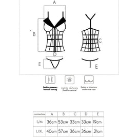 LIVCO CORSETTI FASHION - LAURA LC 20215 CORSETTO + PERIZOMA L/XL