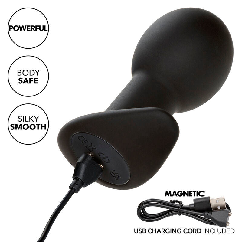 Calexotics - Rock Bottom Anal Plug 10 Vibrazioni Silicone Nero