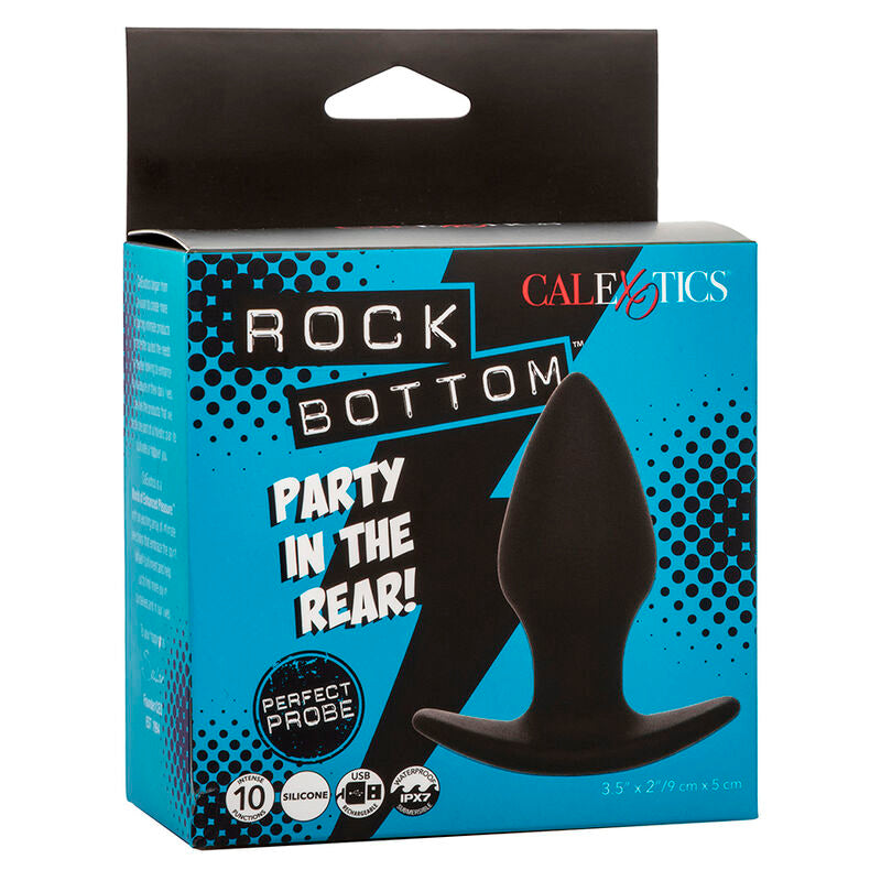 Calexotics - Rock Bottom Perfect Plug Anale 10 Vibrazioni Silicone Nero