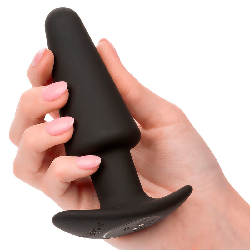 Calexotics - Rock Bottom Tappetino Anale Conico 10 Vibrazioni In Silicone Nero