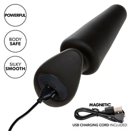 Calexotics - Rock Bottom Tappetino Anale Conico 10 Vibrazioni In Silicone Nero