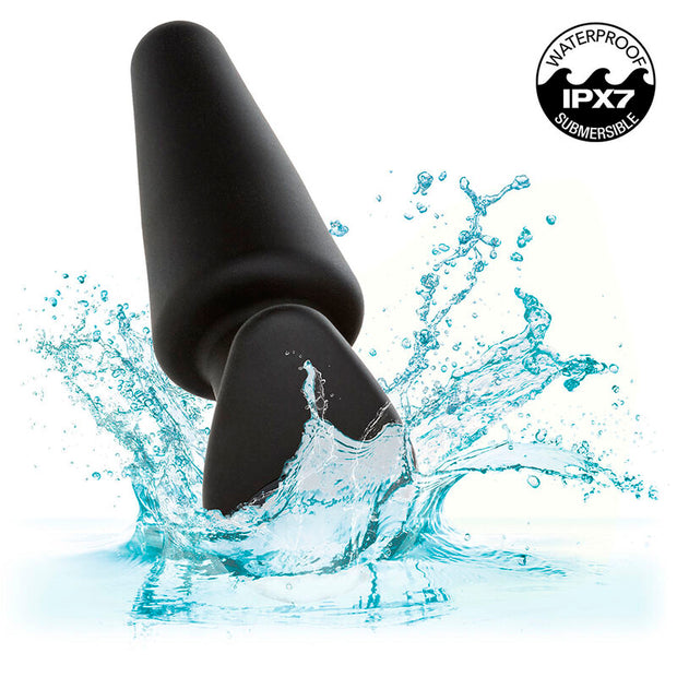 Calexotics - Rock Bottom Tappetino Anale Conico 10 Vibrazioni In Silicone Nero