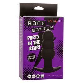 Calexotics - Plug Anale Rock Bottom Con Perline 10 Vibrazioni Silicone Nero