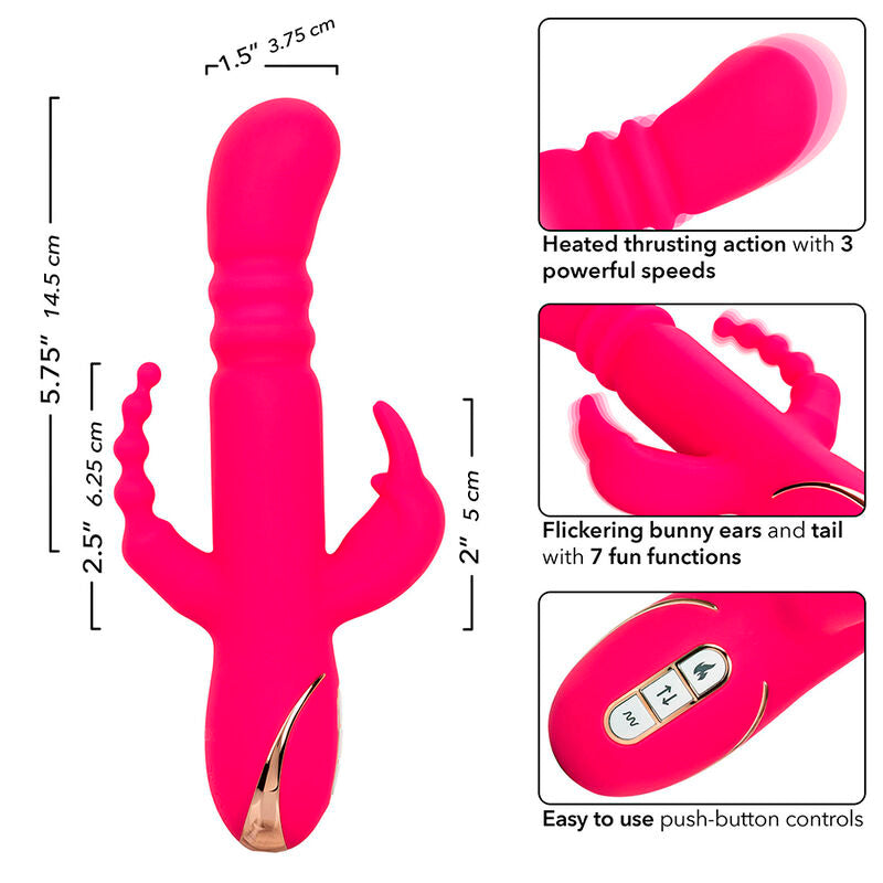 Calexotics Jack Fantasy Vibratore Triplo Riscaldato Premium - immagine 7
