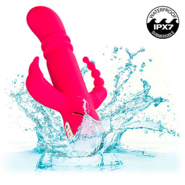 Calexotics - Jack Fantasy Vibratore Triplo Riscaldato Rosa Coniglio