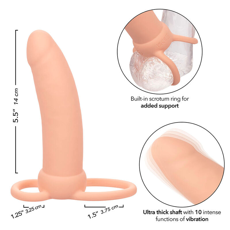Calexotics - Maxx Thick Dual Penetrator 10 Vibrazioni Carne