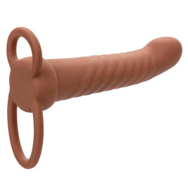 Calexotics - Maxx Ribbed Dual Penetrator 10 Vibrazioni Marrone