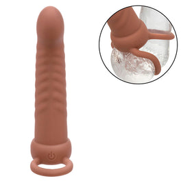 Calexotics - Maxx Ribbed Dual Penetrator 10 Vibrazioni Marrone