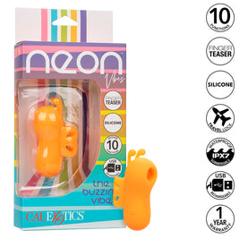 Calexotics Neon Vibes Buzzing Vibe Stimolatore per Dita Arancione
