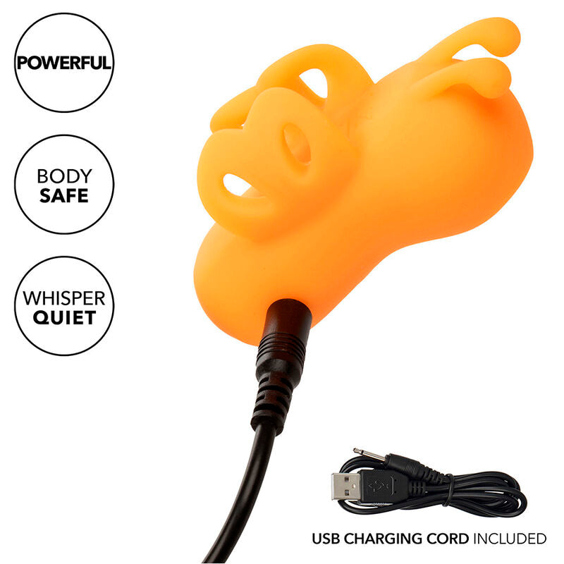 Calexotics Neon Vibes Buzzing Vibe Stimolatore per Dita Arancione - immagine 9
