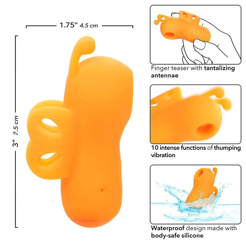 Calexotics Neon Vibes Buzzing Vibe Stimolatore per Dita Arancione - immagine 8