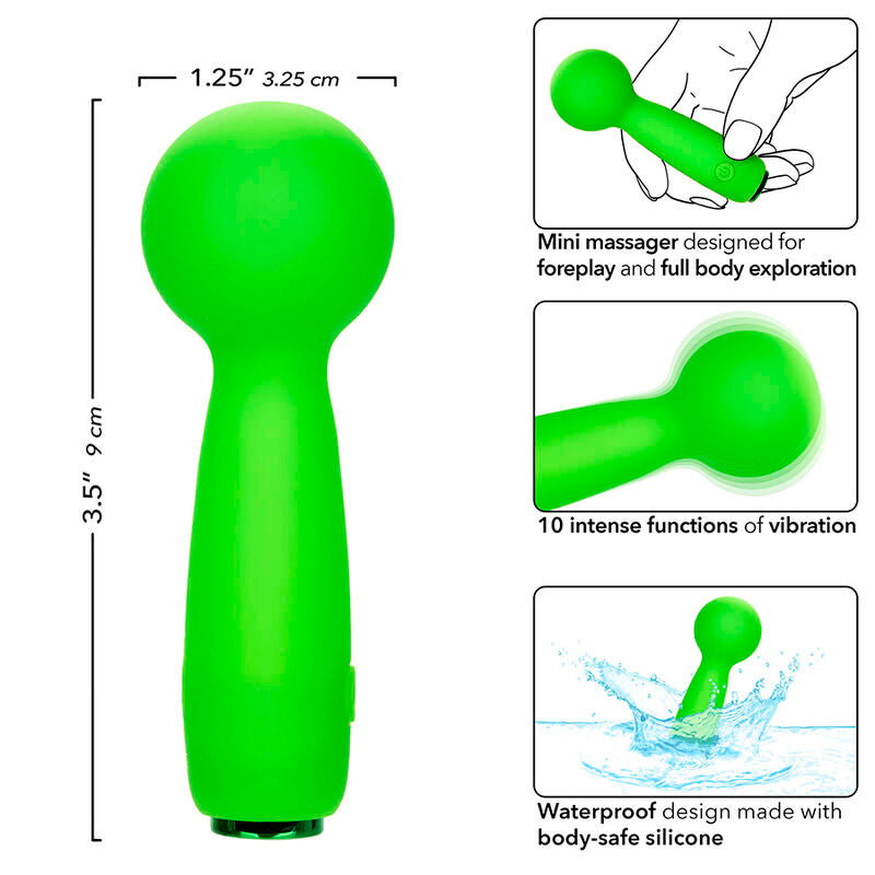 Calexotics Neon Vibes Bubbly Mini Massaggiatore 10 Vibrazioni Verde - immagine 7