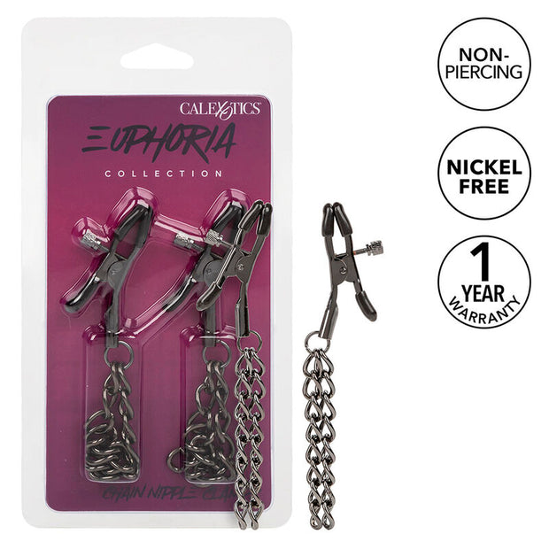 Calexotics - Morsetti Per Capezzoli A Catena Euphoria 14,5 Cm
