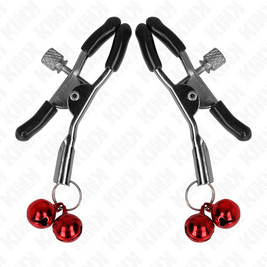 Kink - Morsetto Per Capezzolo A Doppia Campana Rosso 6 Cm