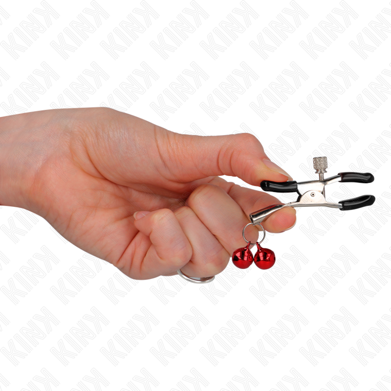 Kink - Morsetto Per Capezzolo A Doppia Campana Rosso 6 Cm