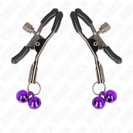 Kink - Morsetto Per Capezzolo A Doppia Campana Viola 6 Cm