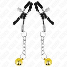 Kink - Morsetti Per Capezzoli Con Campanello Oro 6 Cm