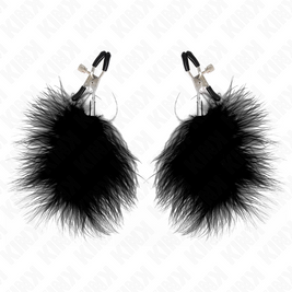 Kink - Morsetto Per Capezzoli A Piuma Nero 7 Cm