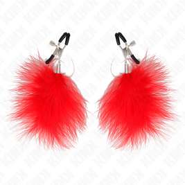 Kink - Morsetto Per Capezzoli A Piuma Rosso 7 Cm