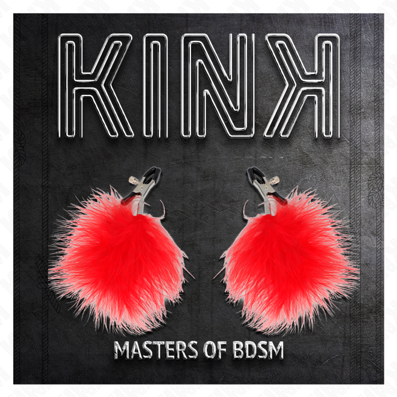 Kink - Morsetto Per Capezzoli A Piuma Rosso 7 Cm