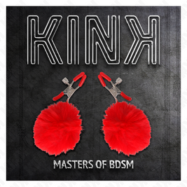 Kink - Morsetto Per Capezzoli A Palla In Pelliccia Sintetica Rosso 6 Cm