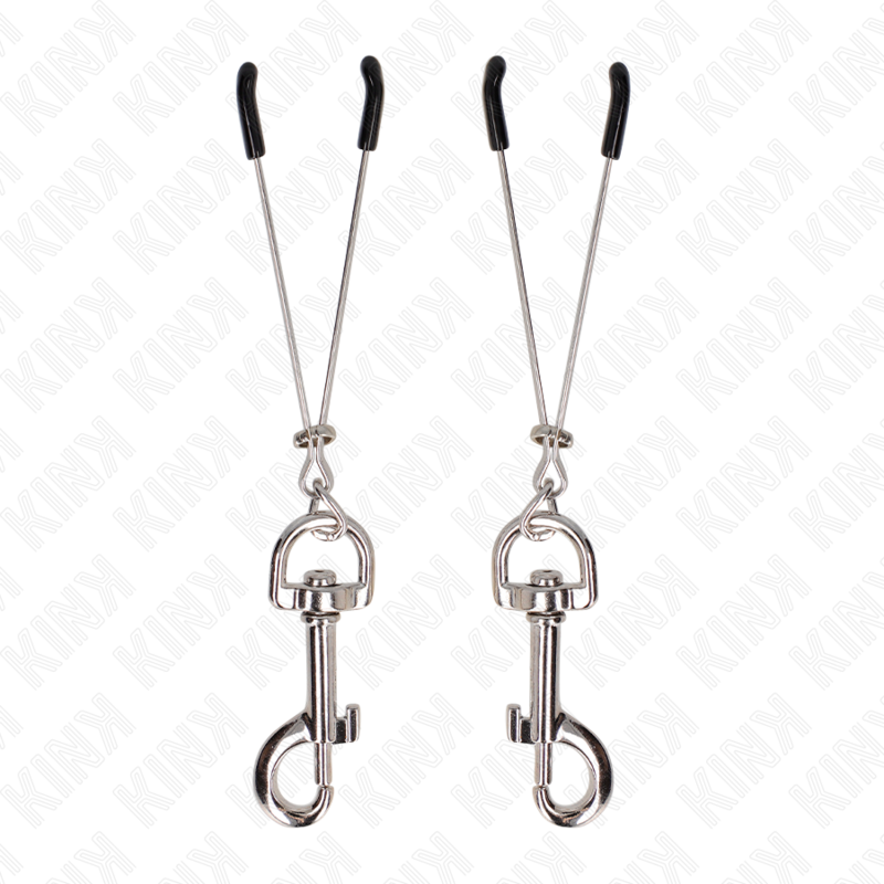 Kink - Morsetto Per Capezzoli A Gancio Sottile Argento 7 Cm