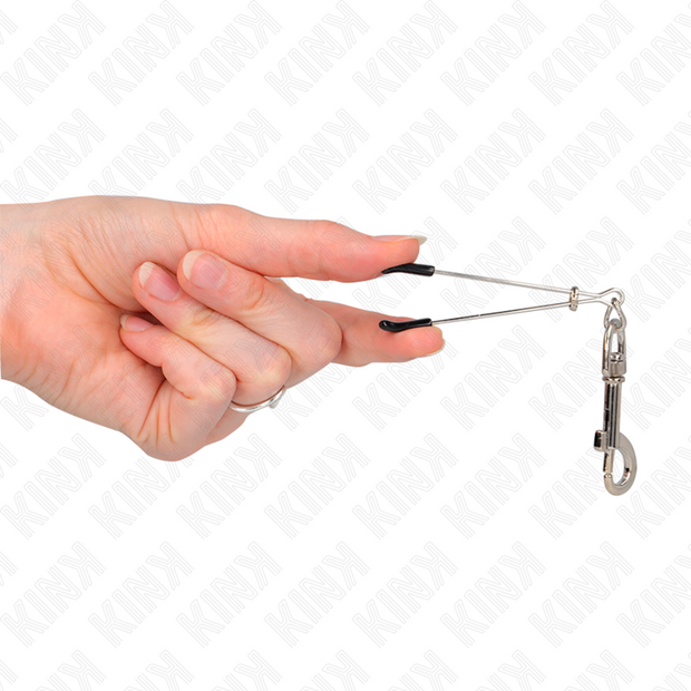 Kink - Morsetto Per Capezzoli A Gancio Sottile Argento 7 Cm