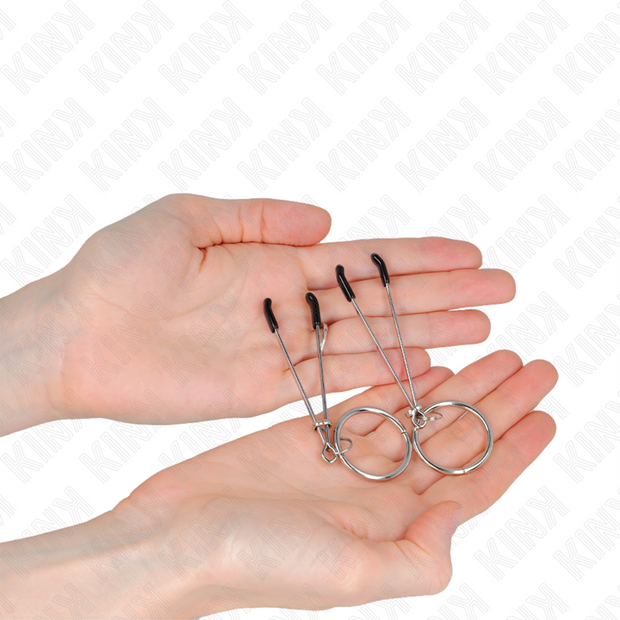 Kink - Morsetti Per Capezzoli Sottili Con O-Ring 7 Cm