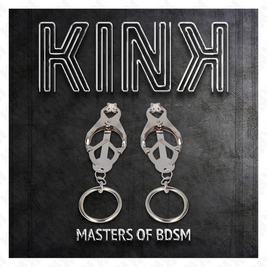 Kink - Morsetti Per Capezzoli Con O-Ring Giapponese A Trifoglio Argento