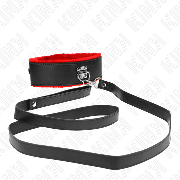 Kink - Collana Con Cintura 116 Cm Con Cinturino In Pelle Rossa Regolabile 40-48 Cm X 6 Cm