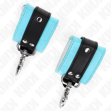 Kink - Dispositivi Di Resistenza Per Polsi Premium Con Bloccabili Nero / Blu Regolabili 21-28 Cm X 5,5 Cm