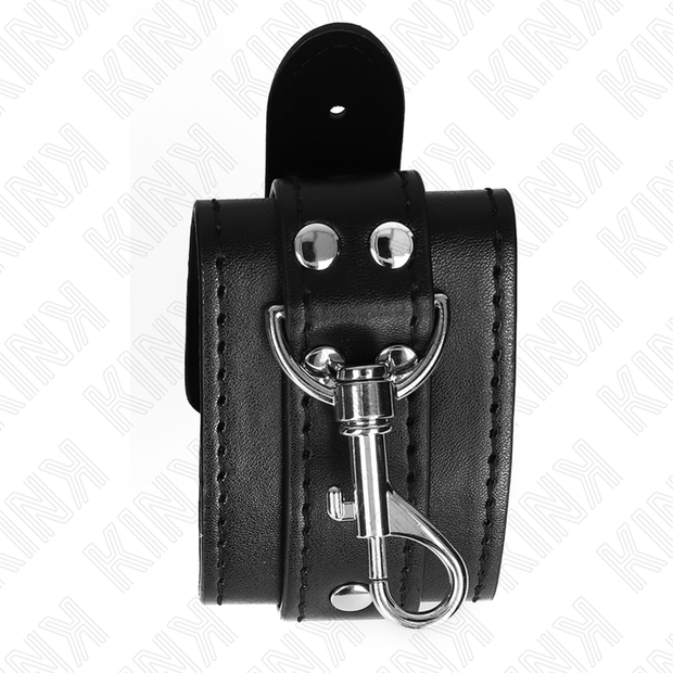 Kink - Cinture Per Polsi Da Segreta Con Bloccabili, Nere, Regolabili 21-28 Cm X 5,5 Cm