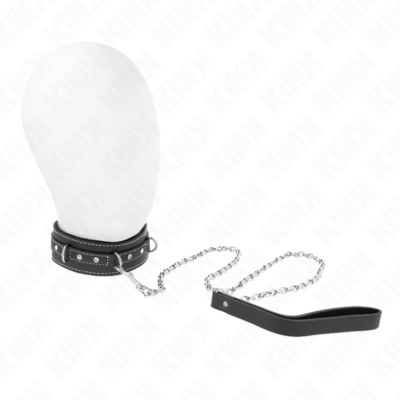 Kink - Collana In Pvc E Pelle Con Cintura 105 Cm Rivetto Con Strass 41,5 X 4 Cm
