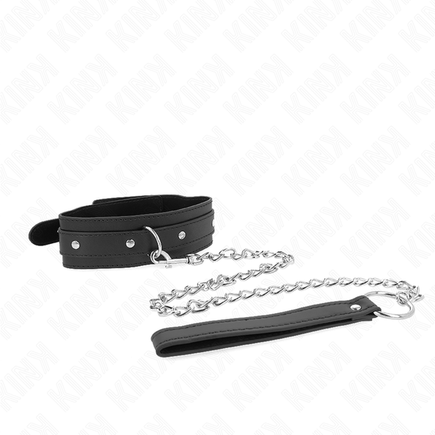 Kink - Collana Con Guinzaglio 65 Cm 1 Anello Regolabile 38-49 Cm X 5 Cm