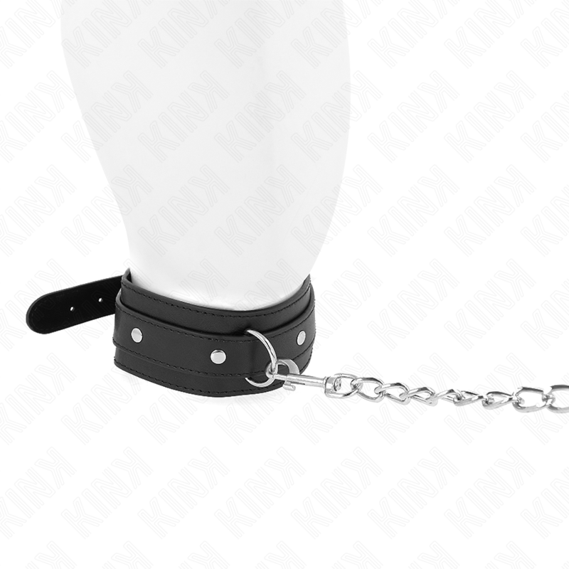 Kink - Collana Con Guinzaglio 65 Cm 1 Anello Regolabile 38-49 Cm X 5 Cm