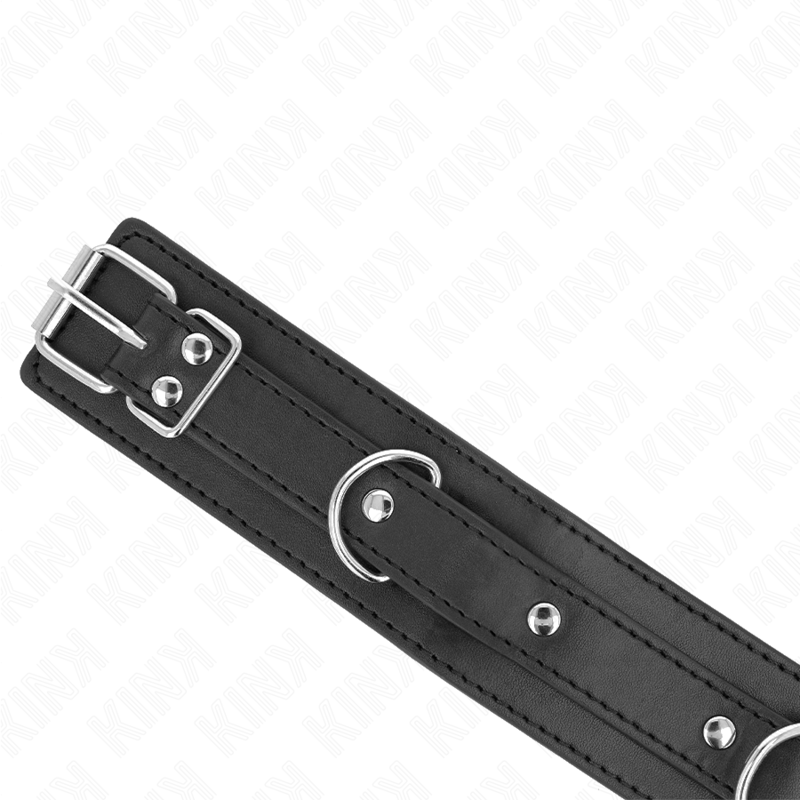 Kink - Collana Con Guinzaglio 65 Cm Modello 3 Anelli 1 Regolabile 38-49 Cm X 5 Cm