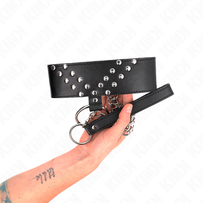 Kink - Collana Con Cintura 65 Cm Con Rivetto A V Regolabile 36-43 Cm X 5 Cm